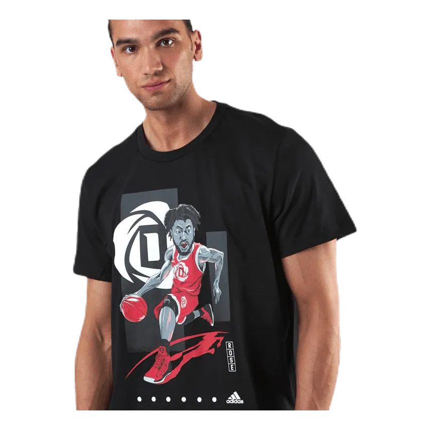 Adidas Rose GU Tee Black