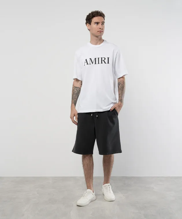 AMIRI WHITE CORE TSHIRT WITH CONTRAST LOGO PRINT