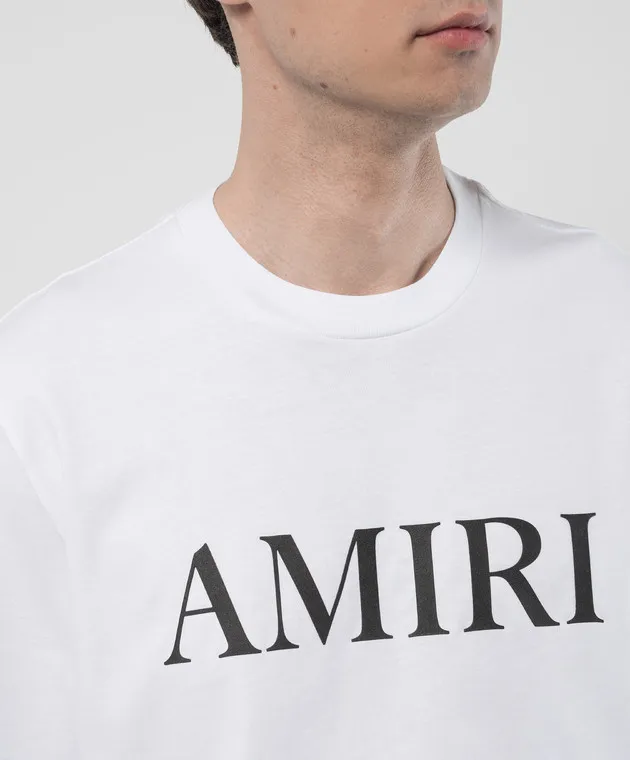 AMIRI WHITE CORE TSHIRT WITH CONTRAST LOGO PRINT