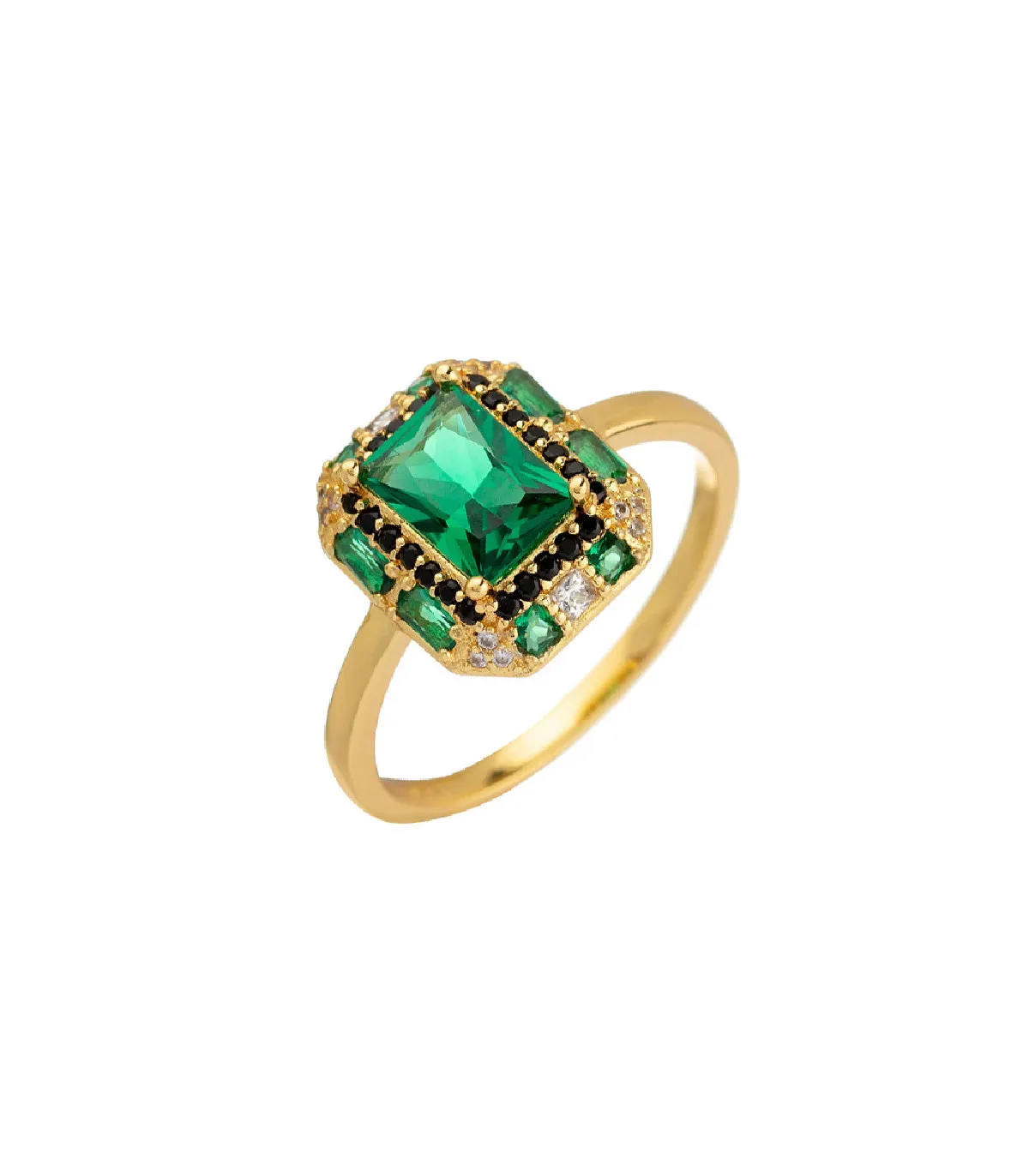 Anillo Agatha Fino Marlenne Verde / Dorado - 2240451-658