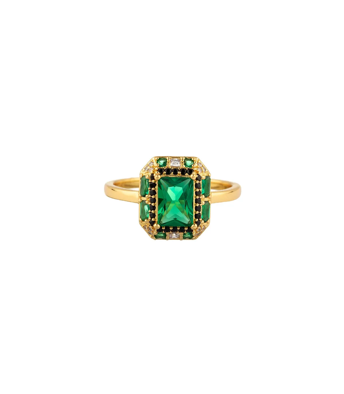 Anillo Agatha Fino Marlenne Verde / Dorado - 2240451-658