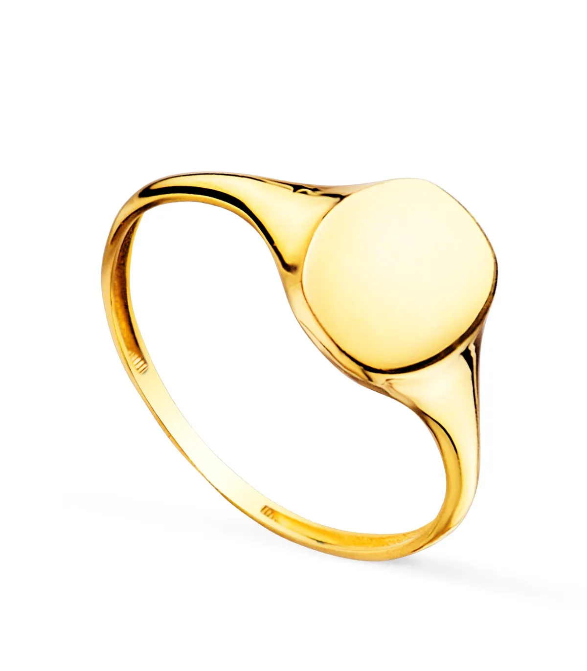 Anillo Sign Sello Mujer Tonel Oro 18K