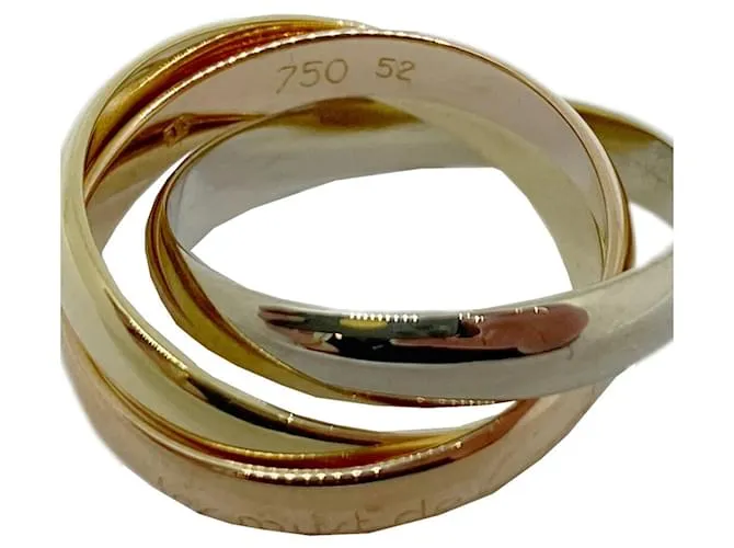 Anillo Trinity de Cartier en tres colores Dorado 