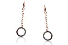 Aretes Black-D CIRCLE - Oro 18k rosa