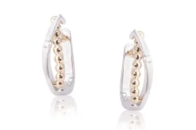 Aretes Orbita BEADS - Oro 18k combinado