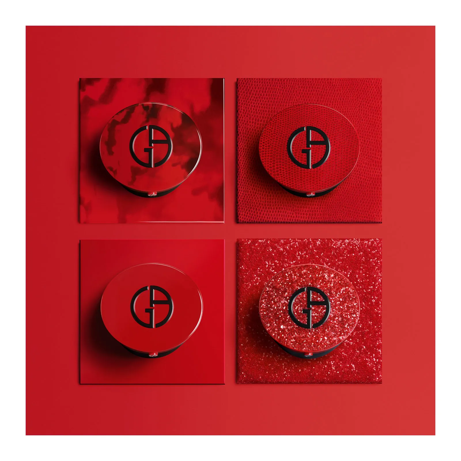 ARMANI CUSHION TO GO COUTURE  RED CUSHION ESTUCHE EN   ROUGE MALACHITE