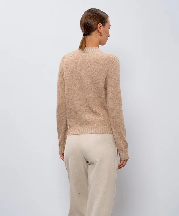 Ballantyne Beige sweater with wool in a geometric pattern