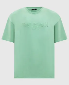 Balmain Green t-shirt with logo embroidery