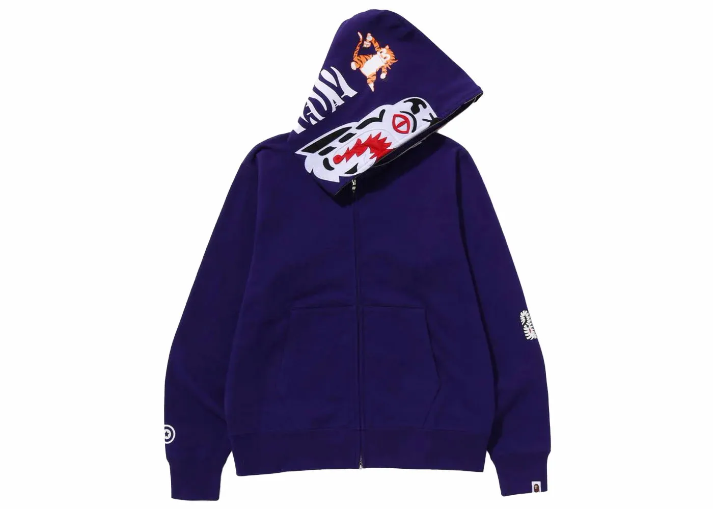 BAPE BAPE Tiger Full Zip Hoodie Purple