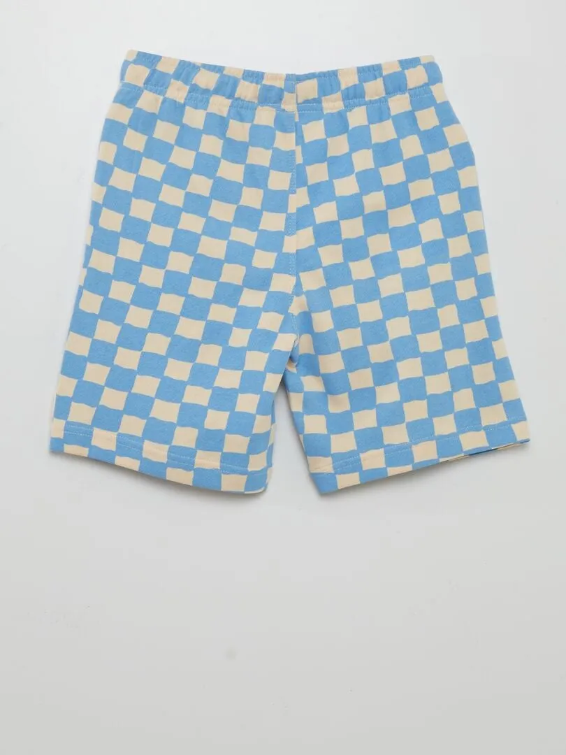 Bermudas con efecto damero - Grafik Edition - AZUL