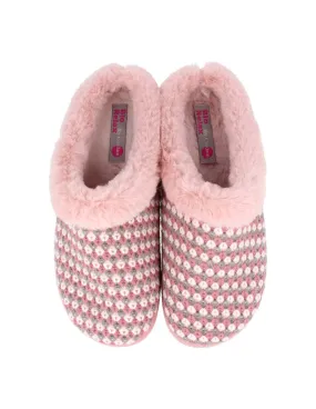 BioRelax - Zapatilla Casa Mujer Crochet Salmón