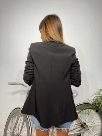 Blazer Frunces BIANCA Negro