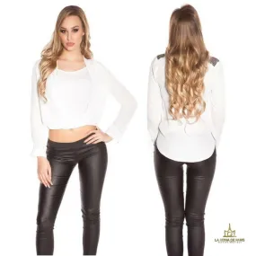 Blusa blanca diseño de estilo 