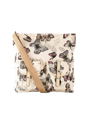 Bolso de estilo bandolera Beige estampado