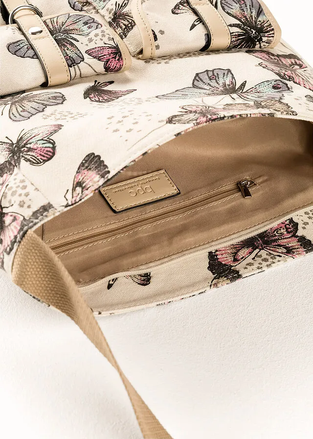 Bolso de estilo bandolera Beige estampado