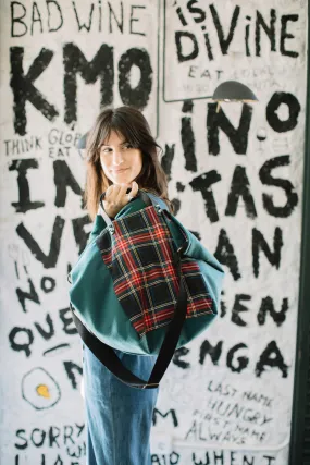 Bolso de lana con estampado escocés Tartán