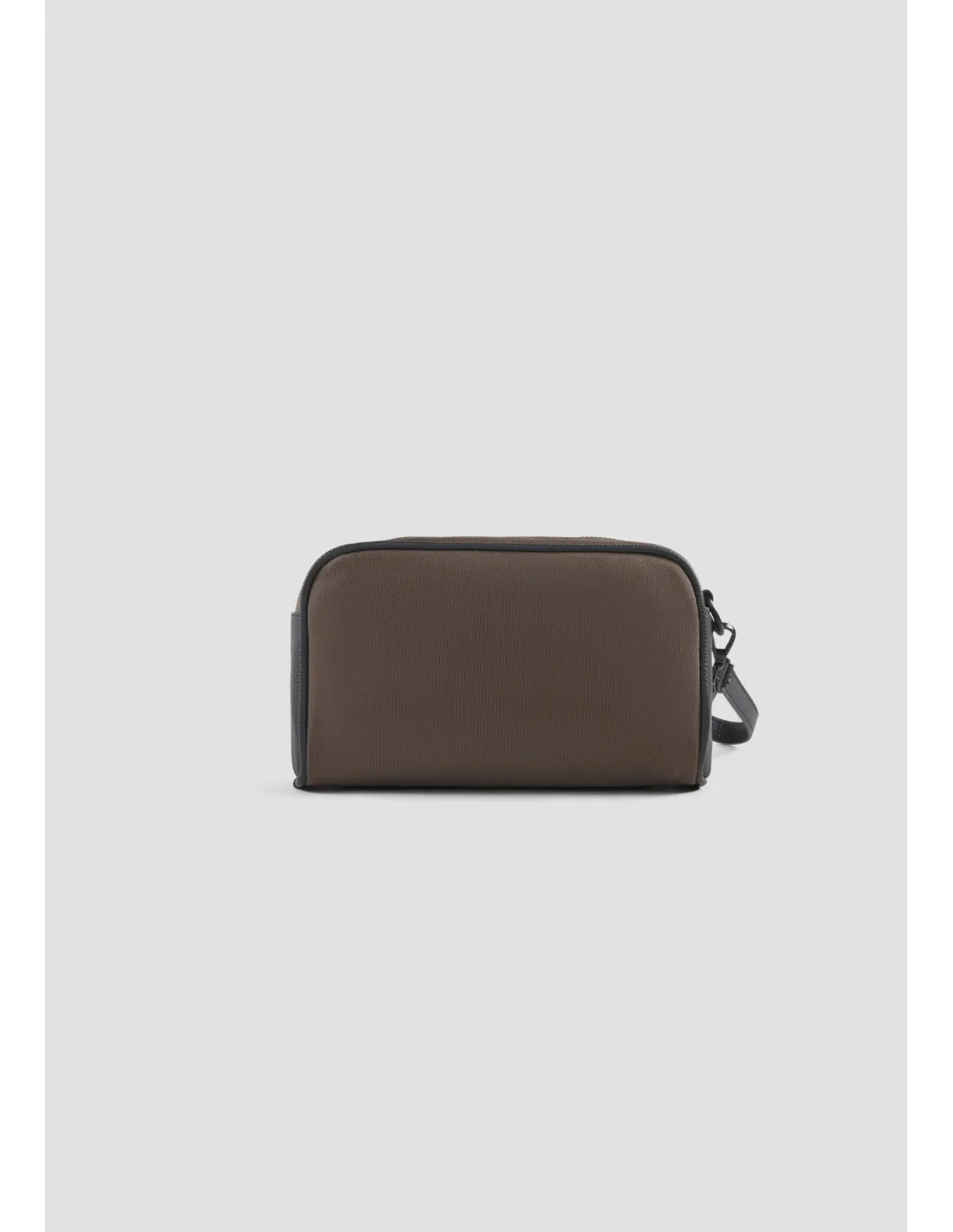 Bolso pouch de nailon y ecopiel martillada de Antony Morato