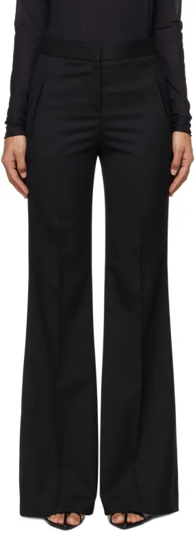 BOSS Regular-Fit Flared Wool Twill Trousers