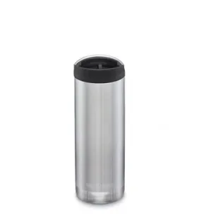 Botella Klean Kanteen Tkwide de 16oz con tapa para café (acero inoxidable cepillado)