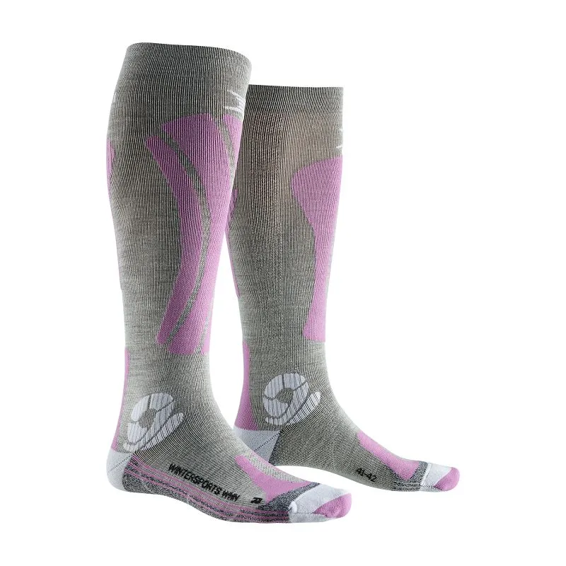 Calcetines de esquí X-Socks Apani (negro/gris/magnolia) para mujer