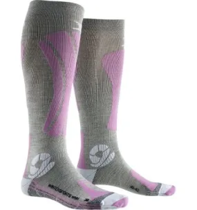 Calcetines de esquí X-Socks Apani (negro/gris/magnolia) para mujer