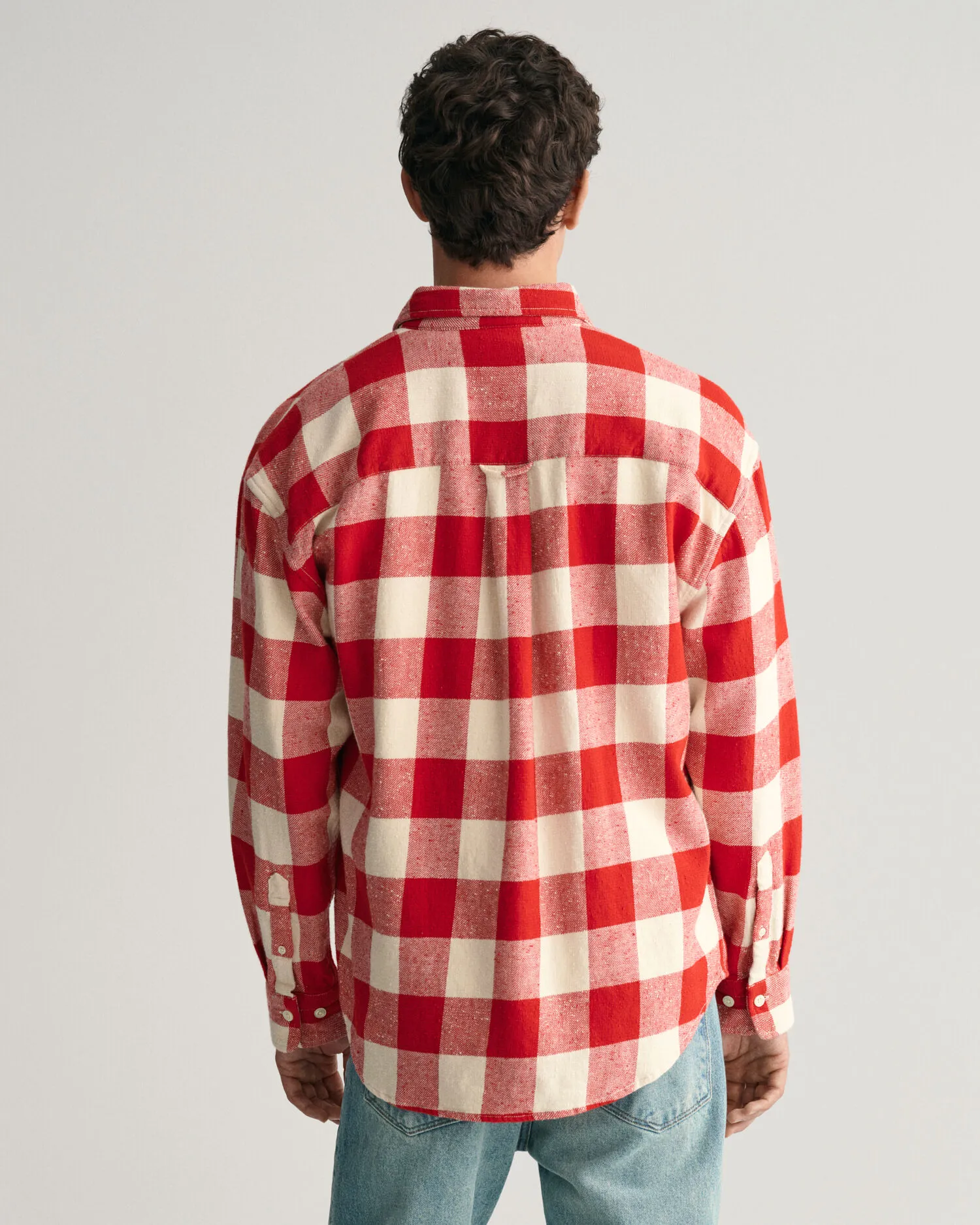 Camisa extragrande con textura Buffalo Checked