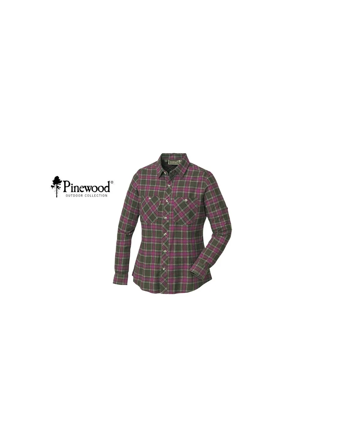 Camisa Sra. Pinewood Felicia (Green/Fuchsia)