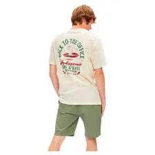 CAMISETA HOMBRE HYDROPONIC MANGA CORTA OFFICE SS REF22007 01 CREAM CREMA