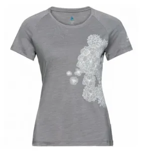 Camiseta Odlo Concord Leaf Print (Grey melange) mujer