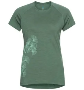 Camiseta Odlo Concord Leaf Print (myrtle melange) mujer