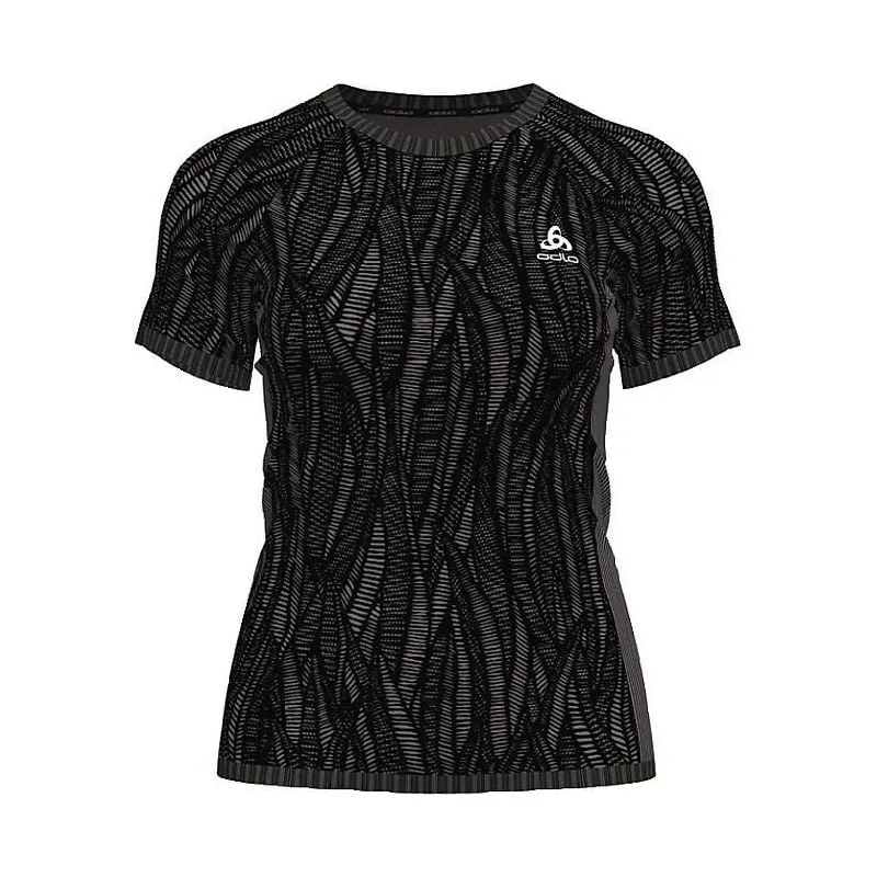 Camiseta running Odlo Zeroweight Ceramicool (negro - tinte espacial)