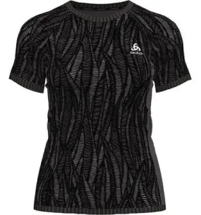 Camiseta running Odlo Zeroweight Ceramicool (negro - tinte espacial)