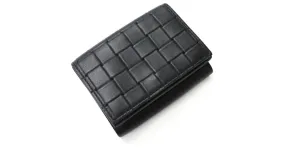 Cartera negra de tres pliegues Bottega Veneta Negro 