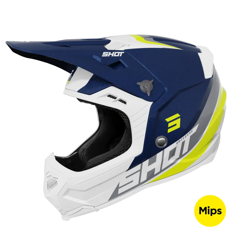 Casco de Cross Shot Core Custom Azul Nacarado 