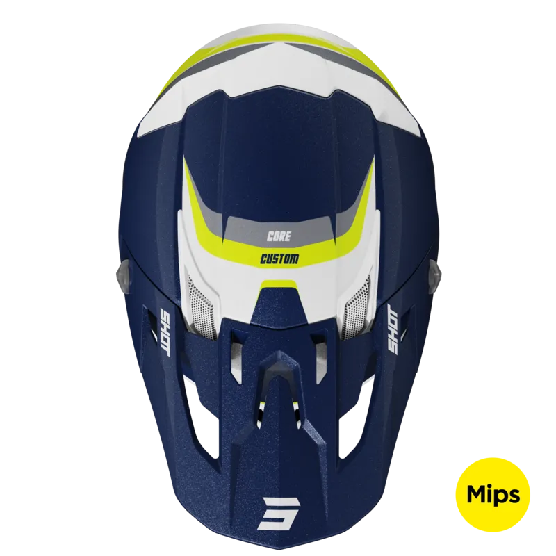 Casco de Cross Shot Core Custom Azul Nacarado 