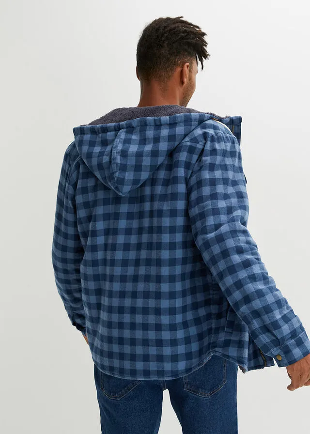 Chaqueta estilo camisa Azul de cuadros