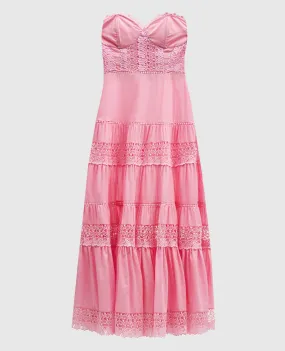 Charo Ruiz Monnet pink bustier dress with lace