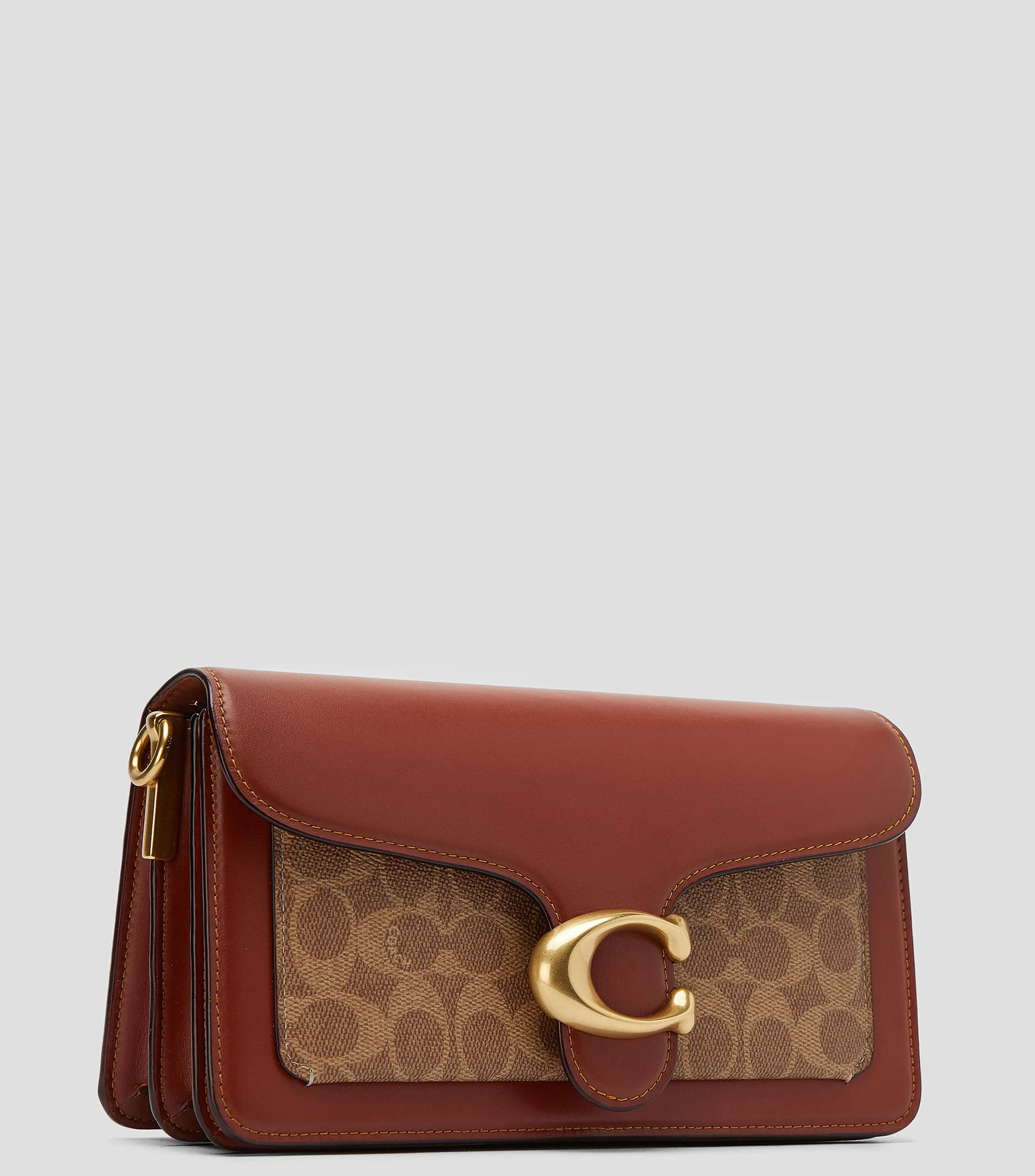 Coach Bolso Shoulder café en piel Tabby monogram Mujer