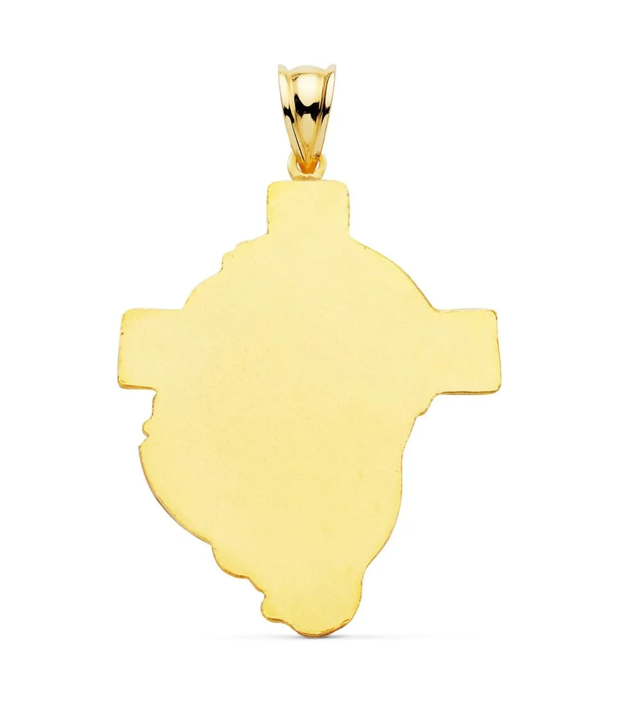 Colgante Rostro Cristo Cruz Oro 18K 40mm