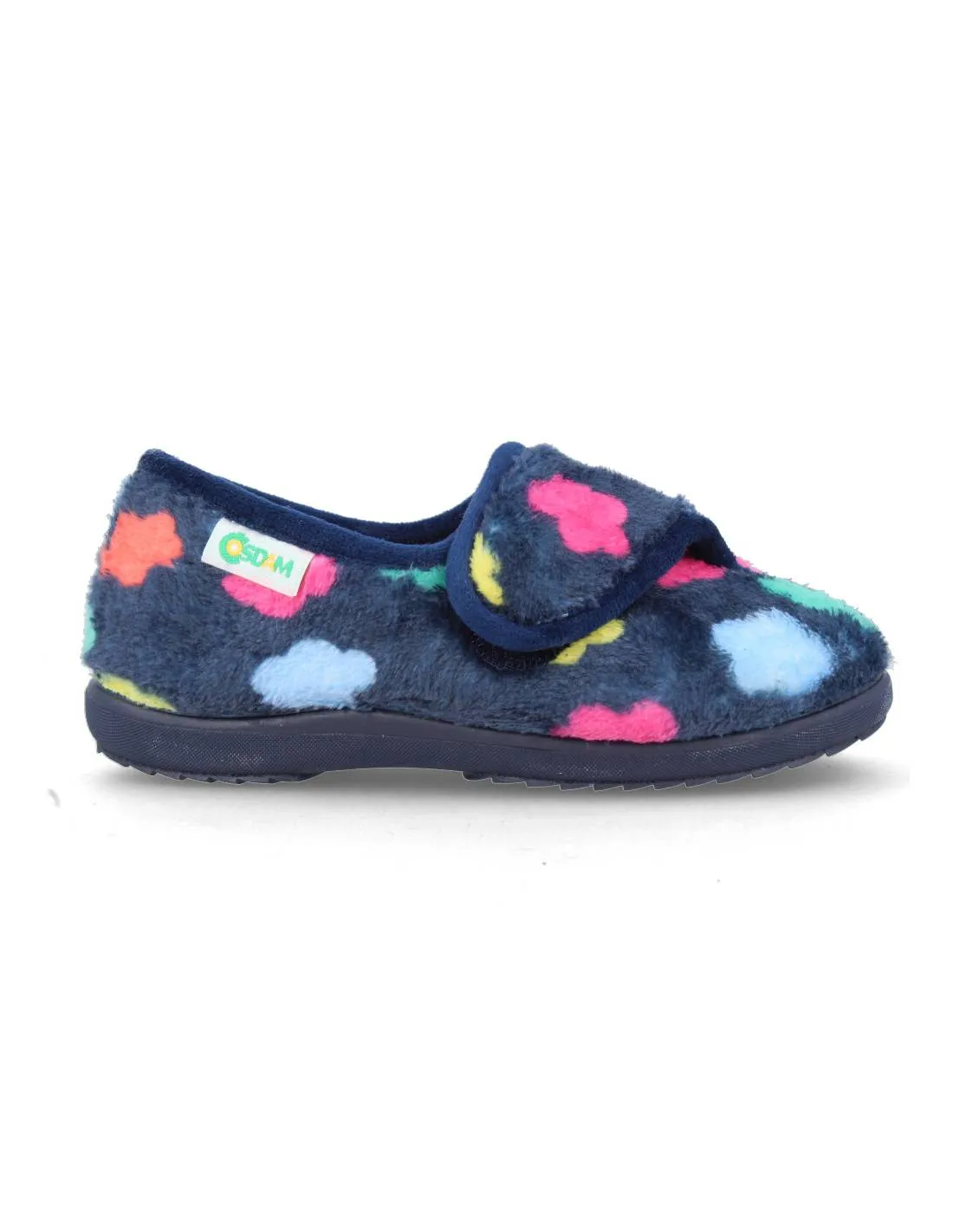 Cosdam - Zapatilla Casa Velcro Kids Nubes Marino