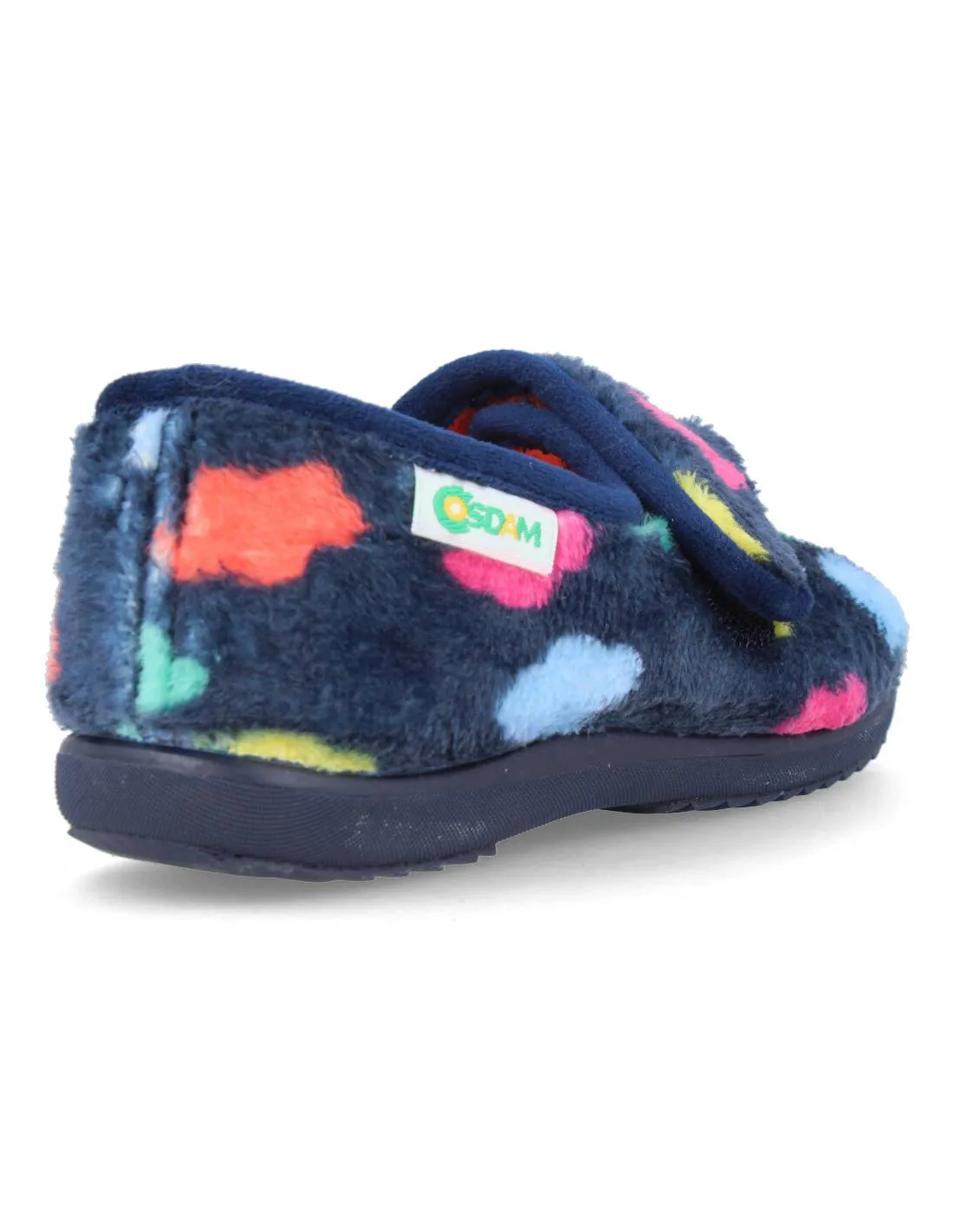 Cosdam - Zapatilla Casa Velcro Kids Nubes Marino