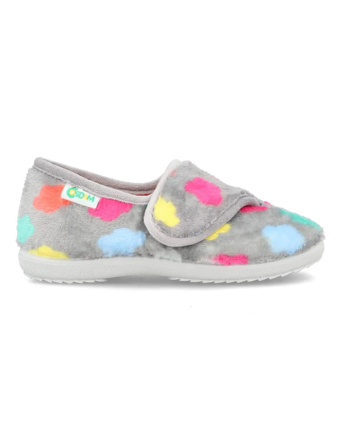 Cosdam - Zapatilla Casa Velcro Kids Nubes Niebla