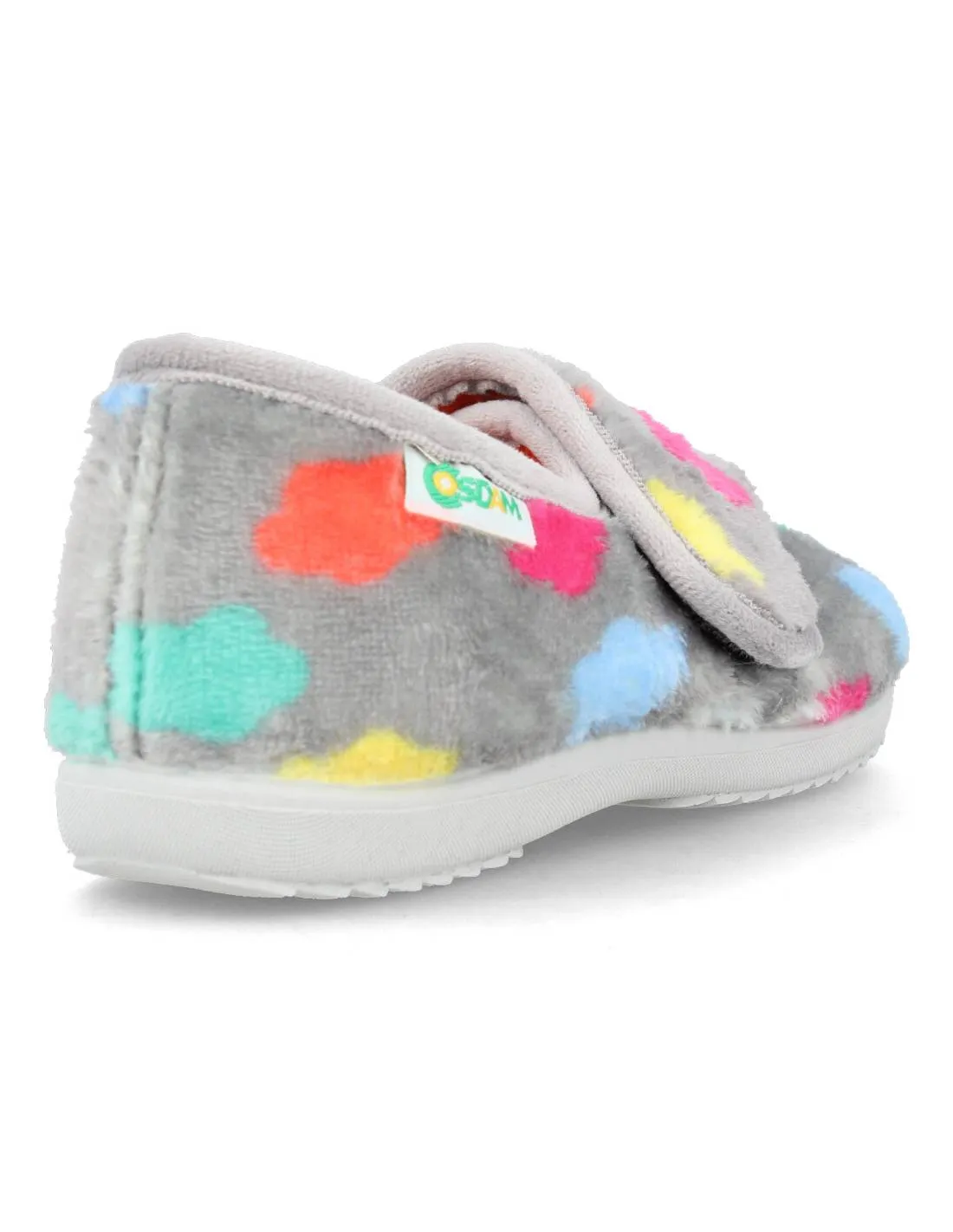 Cosdam - Zapatilla Casa Velcro Kids Nubes Niebla