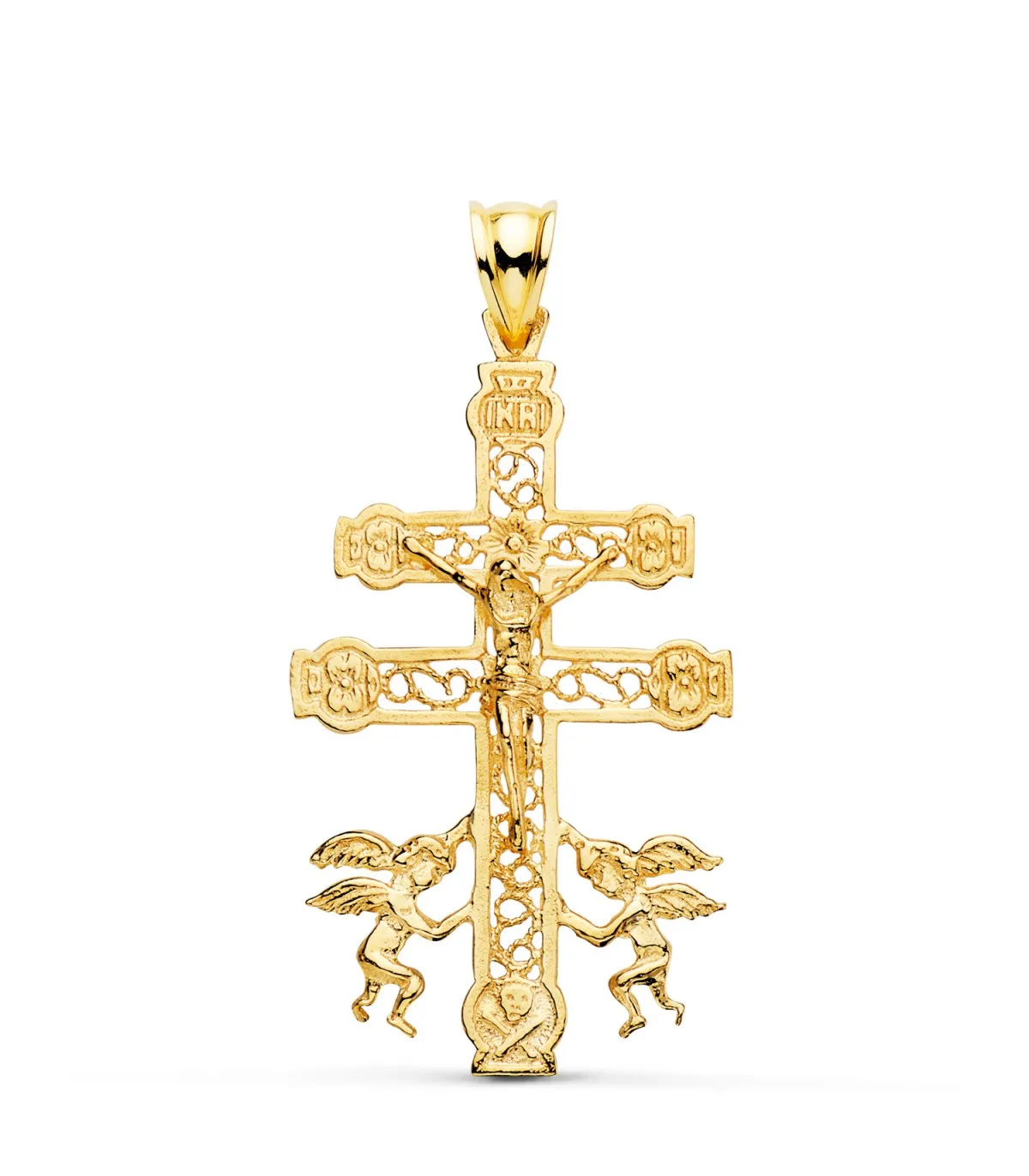 Cruz Caravaca Filigrana Oro 18K 40 mm