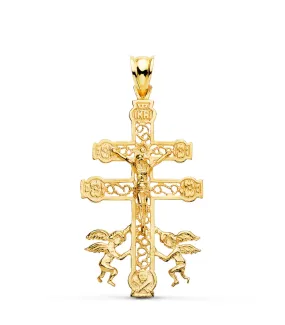 Cruz Caravaca Filigrana Oro 18K 40 mm