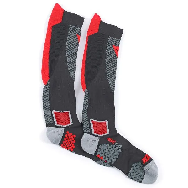 DAINESE DCORE HIGH SOCK BLACK RED 