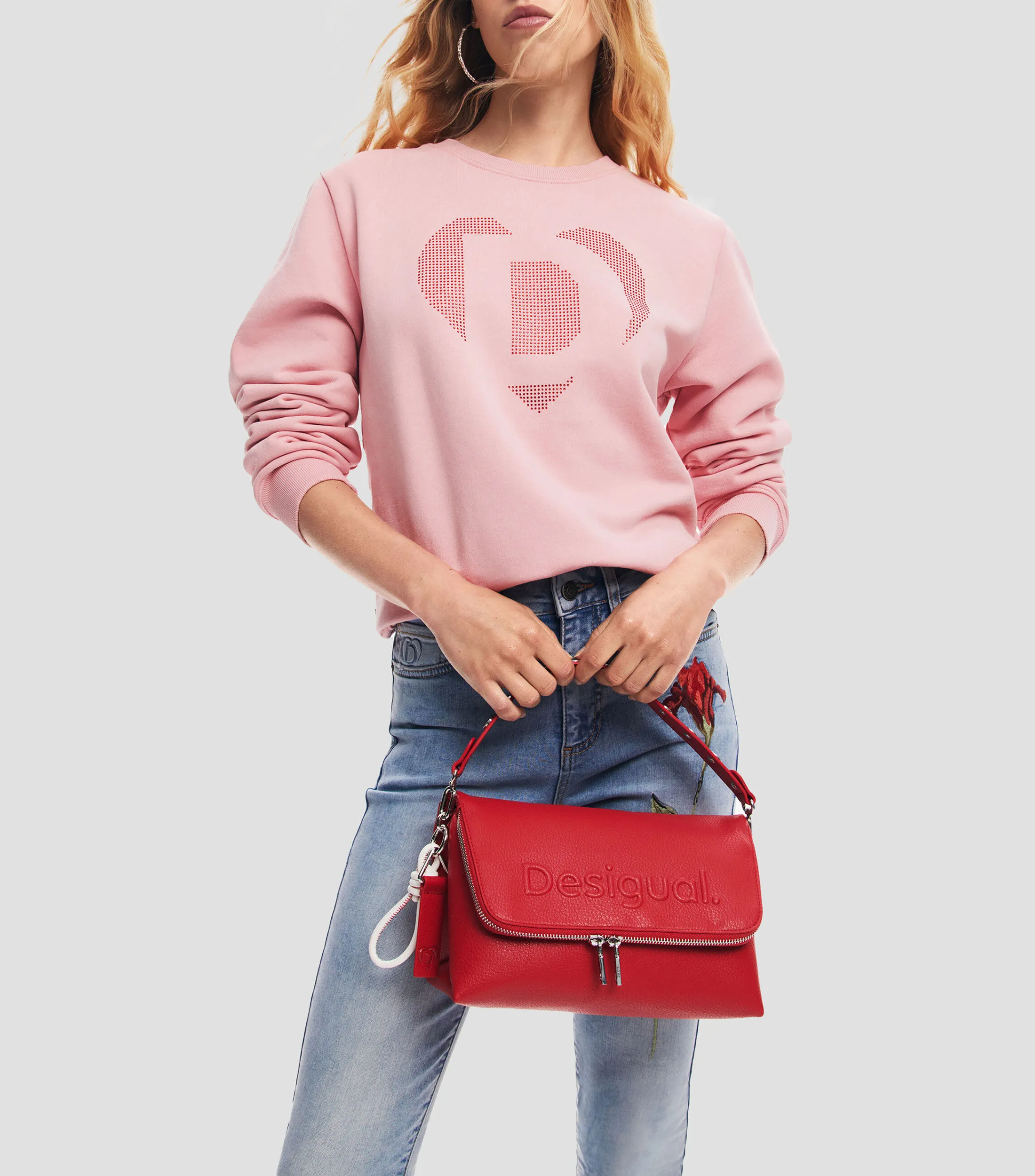 Desigual Bolso crossbody con logo Mujer