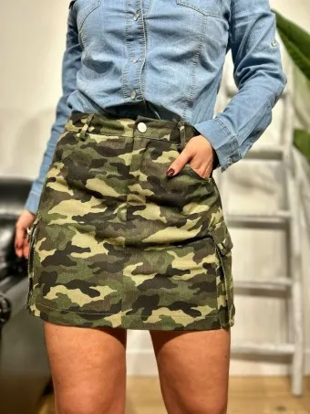 Falda Cargo Camuflaje MALLOCK Khaki