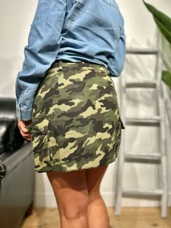 Falda Cargo Camuflaje MALLOCK Khaki