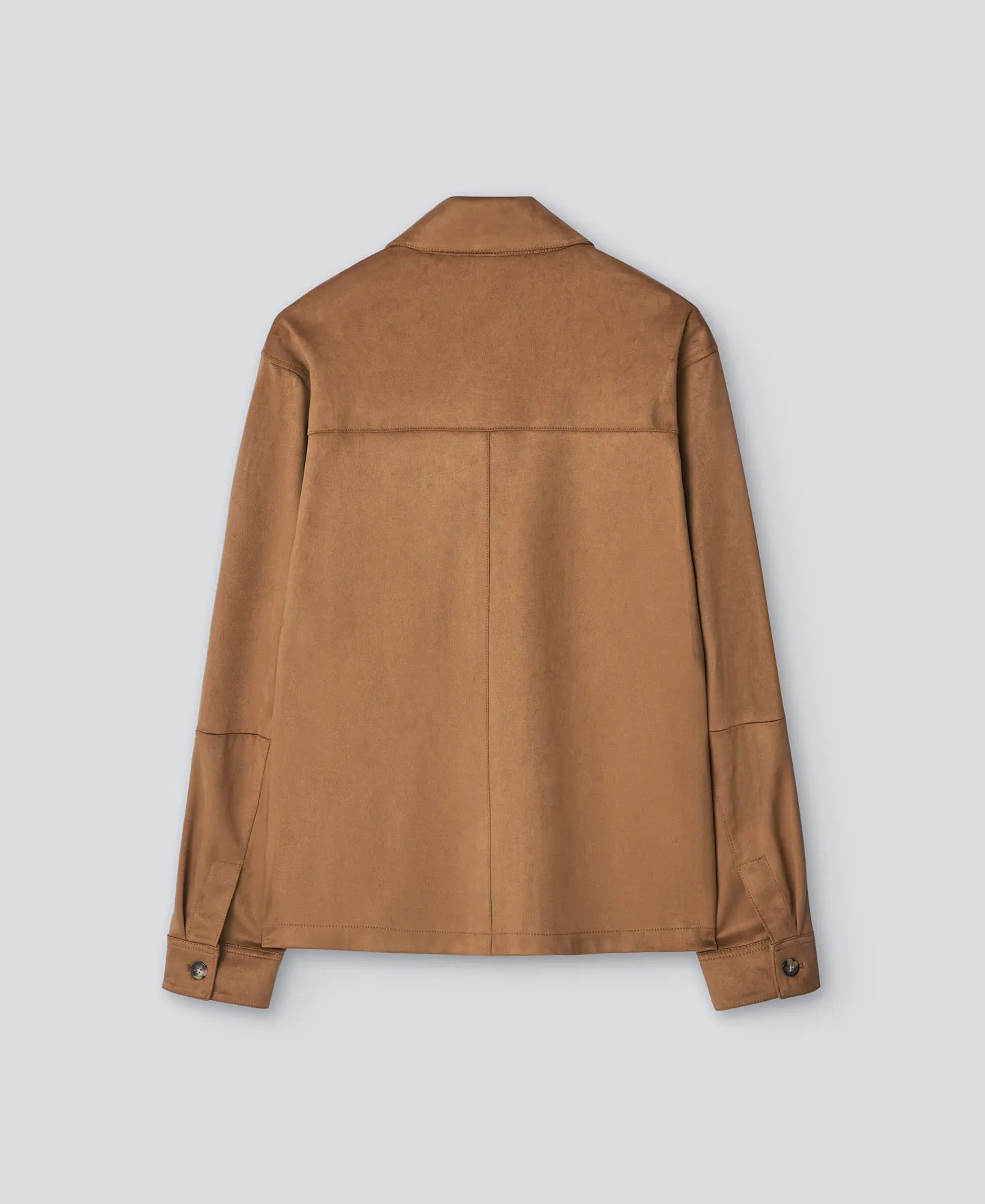 Faux suede overshirt for man